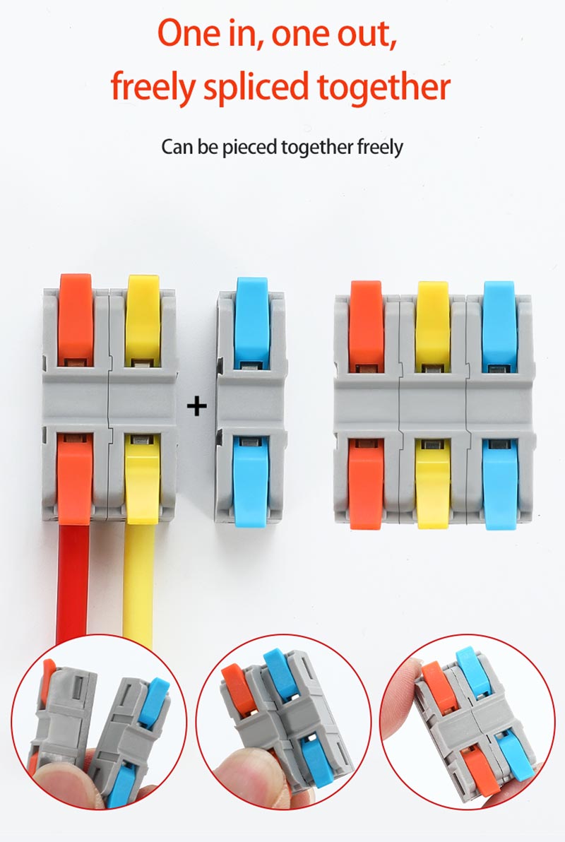 Fast Wire Cable Connectors 3 in 3 out PCT-5233D