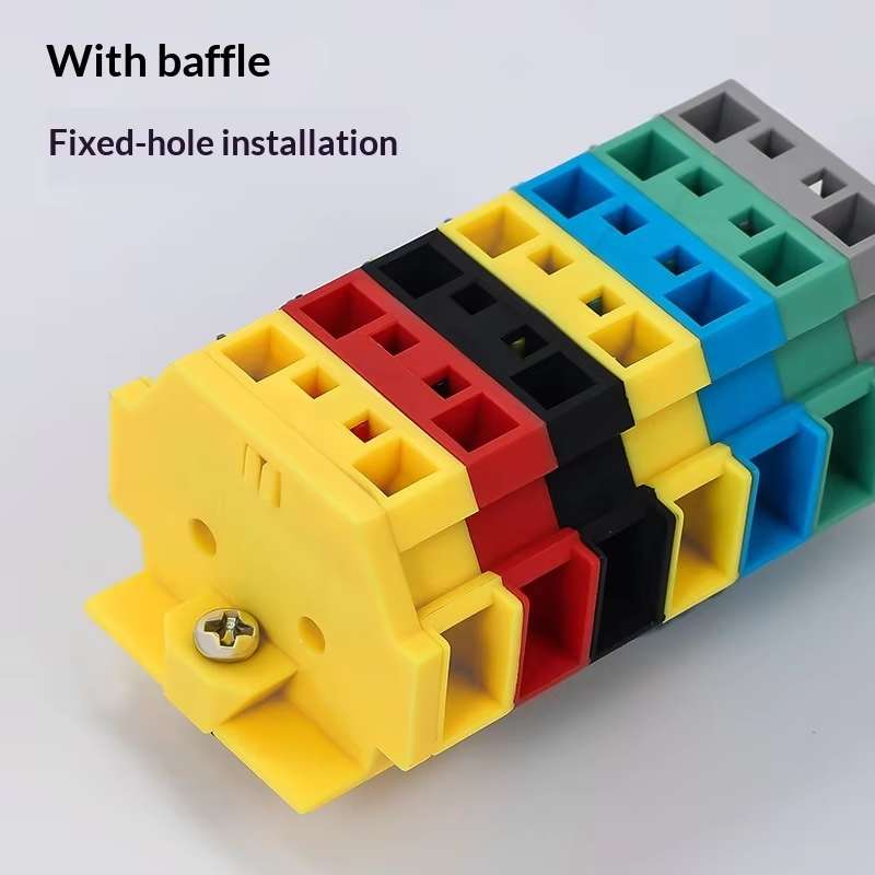 UTJ17-262 Spring Type Terminal Block DIN Rail Mounted Electrical Wire Connector 0.08-4mm² Multicolor