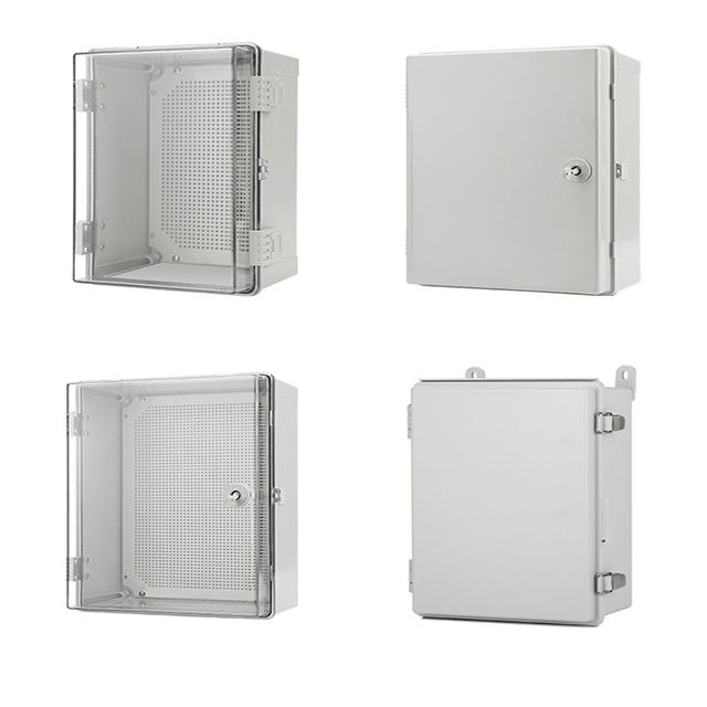 300*200*170 Grey snap-on box IP66 Distribution Terminal Box Customized ABS Plastic PC Wall Mounted Industrial Plug Socket Waterproof Outdoor Protection