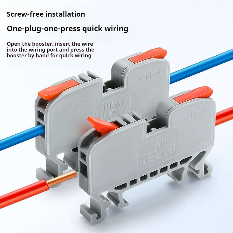 Fast Wire Cable Connectors 1 in 1 out UTJ7R green