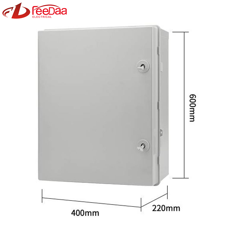 600*400*220mm Grey with lock IP66 Distribution Terminal Box Customized ABS Plastic PC Wall Mounted Industrial Plug Socket Waterproof Outdoor Protection