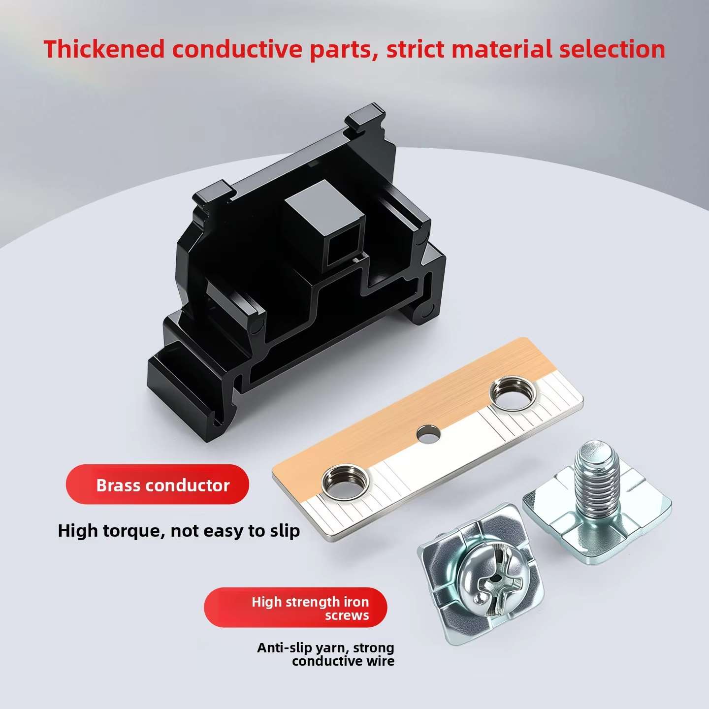 TBR DIN Rail Terminal Block 5–200A Pure Copper Conductor High Current Modular Electrical Connector 0.5–100mm²