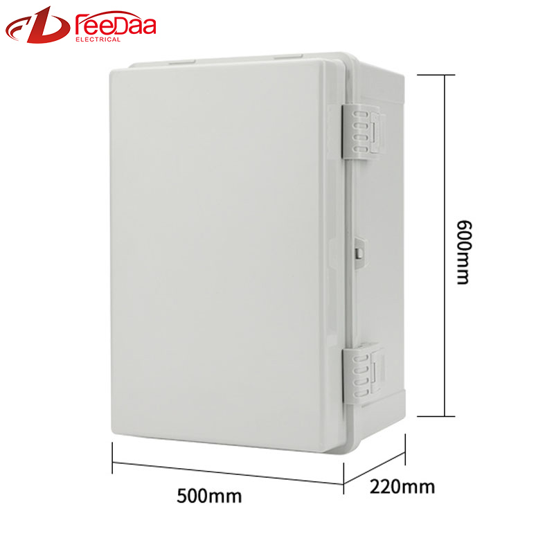 600*500*220mm Grey snap-on box IP66 Distribution Terminal Box Customized ABS Plastic PC Wall Mounted Industrial Plug Socket Waterproof Outdoor Protection