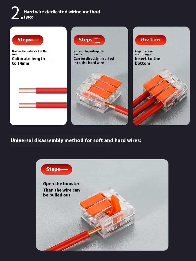Fast Wire Cable Connectors | 1 in 1 out UTJ10-612
