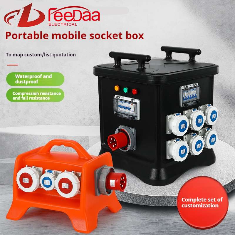 490*480*480mm Orange Tailor-Made Blow Molded Enclosure for Electrical Components | Fits Circuit Breakers & Heavy-Duty Sockets | Weatherproof Portable Box