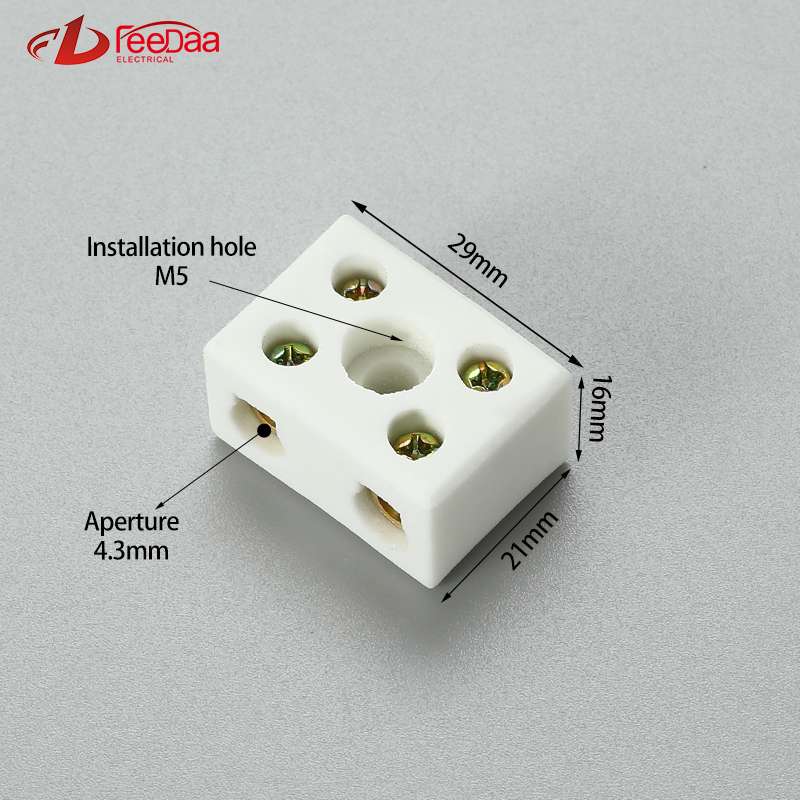  2 in 2 out 15A Excellent Insulating High Temperature Resistance Electrical Porcelain Connector Ceramic Terminal Blocks for High-voltage Cabinet  2 in 2 out 15A Excellent Insulating High Temperature Resistance Electrical Porcelain Connector Ceramic Termin