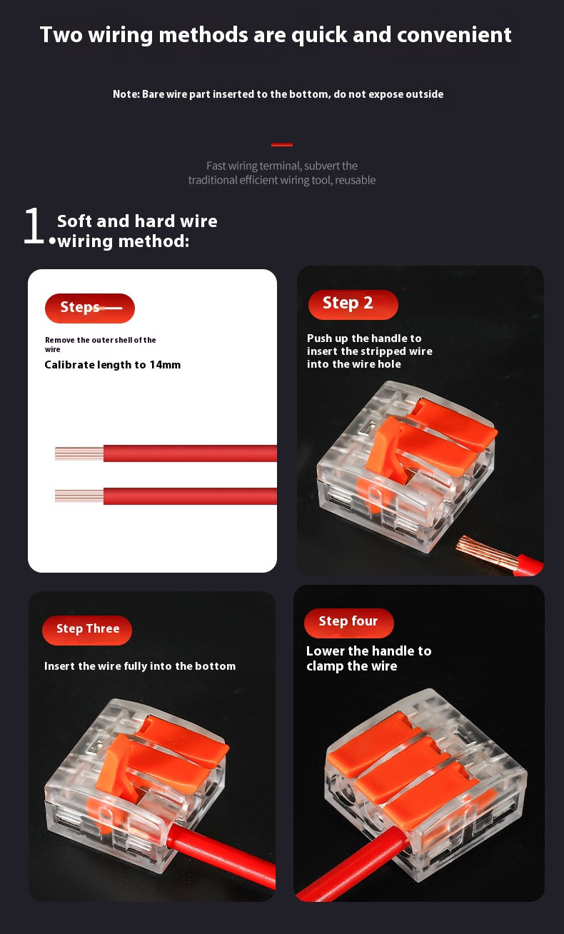Fast Wire Cable Connectors | 1 in 1 out UTJ10-612G