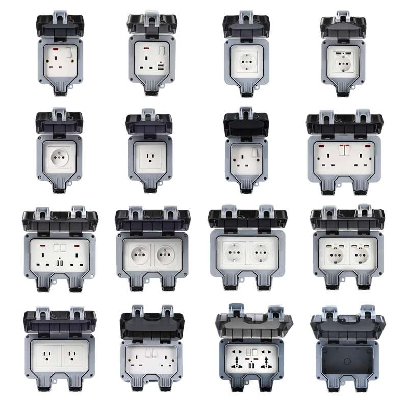  IP66 German Standard Single Gang Waterproof Socket Box  IP66 German Standard Single Gang Waterproof Socket Box  IP66 German Standard Single Gang Waterproof Socket Box  IP66 German Standard Single Gang Waterproof Socket Box  IP66 German Standard Single Ga